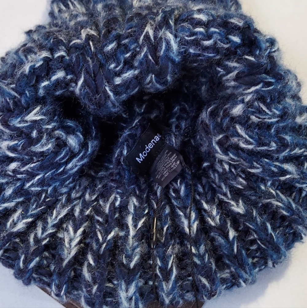 Beanie Hat Womens Denim Braided Cable Knit Hat Warm Pompom New Winter Hat - Picture 7 of 10